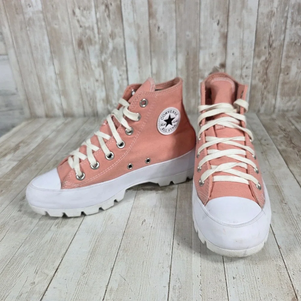 Converse Chuck Taylor All Star Lugged High Top‎ Peach Women's Sneakers - Picture 5 of 8